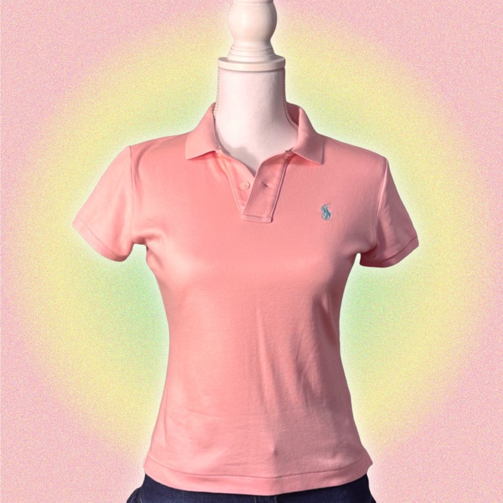 RALPH LAUREN baby pink polo shirt women’s